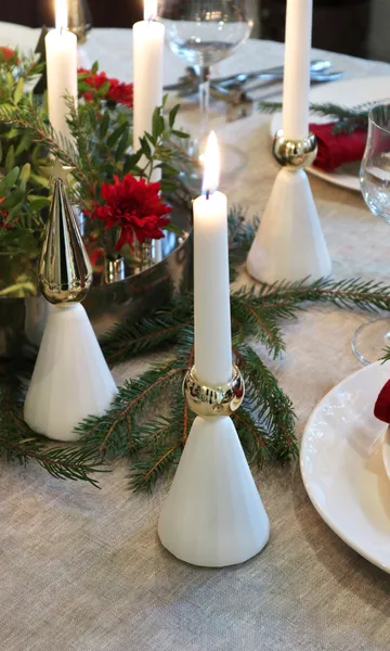 Soprano candle holder - White-brass - KLONG