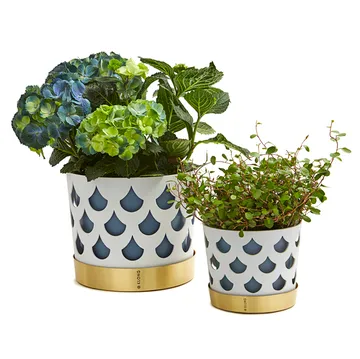 Trio flower pot drop small Ø12 cm - white - KLONG