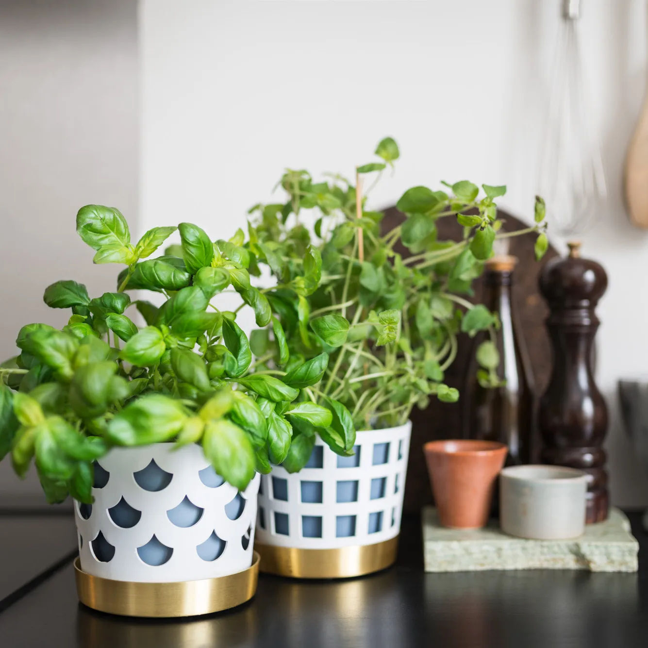 Trio flower pot drop small Ø12 cm, white KLONG