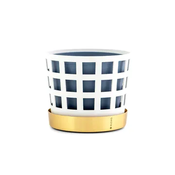 Trio flower pot square, small - white - KLONG