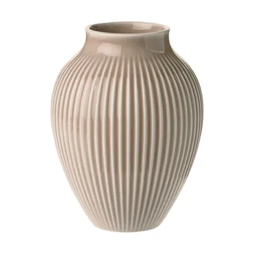 Knabstrup vase ripple matte dusty rose - 27 cm - Knabstrup Keramik
