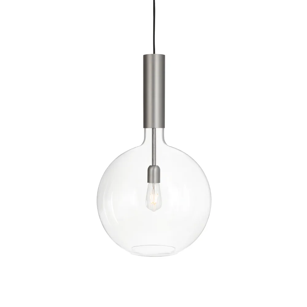 Rosdala pendant, Clear glass, wrought iron, large Konsthantverk