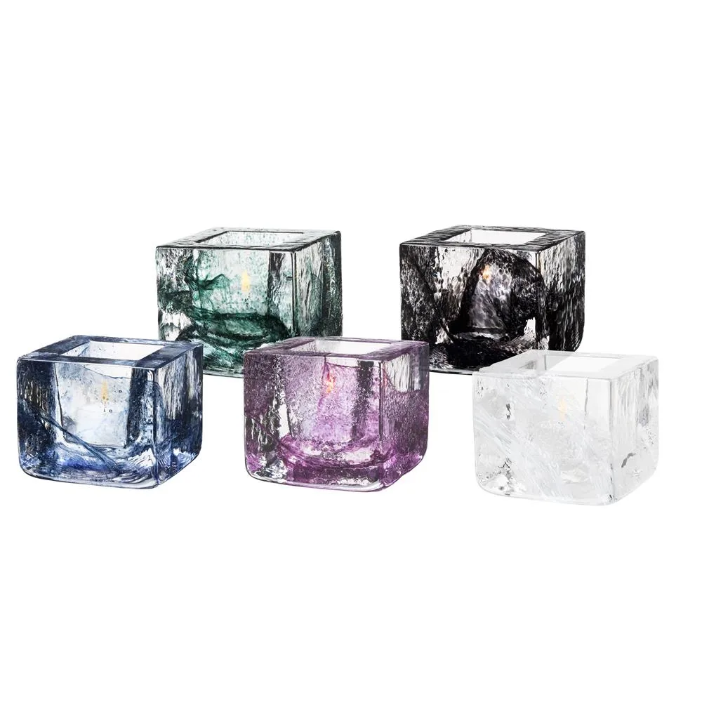 Brick votive, blue Kosta Boda