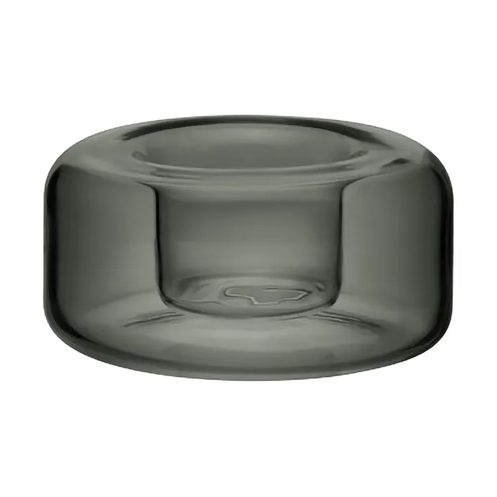 Happy candle holder 4.7 cm - Anthracite - Kosta Boda