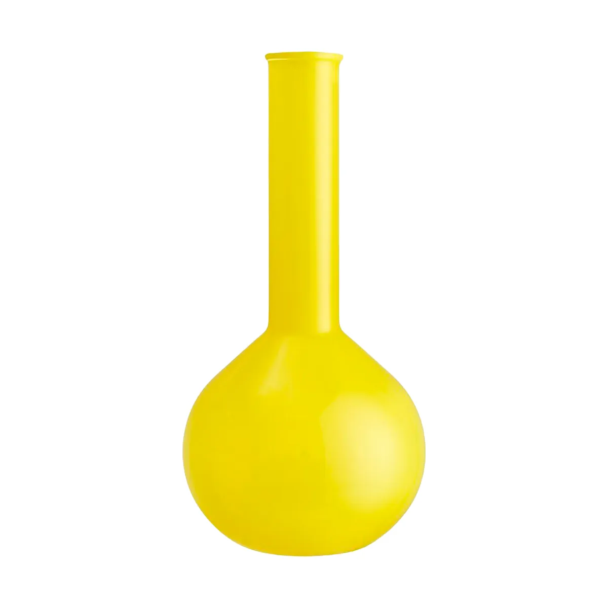 Lab round flask vase 31.5 cm, Yellow Kosta Boda