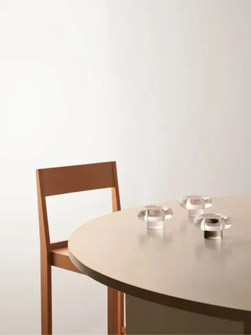 Orion tealight holder Ø11x6,3 cm - Pink - Kosta Boda