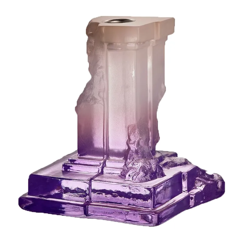 Rocky Baroque candle sticks 150 mm, Lilac Kosta Boda