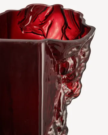 Rocky Baroque vase 35 cm - Oxblood - Kosta Boda
