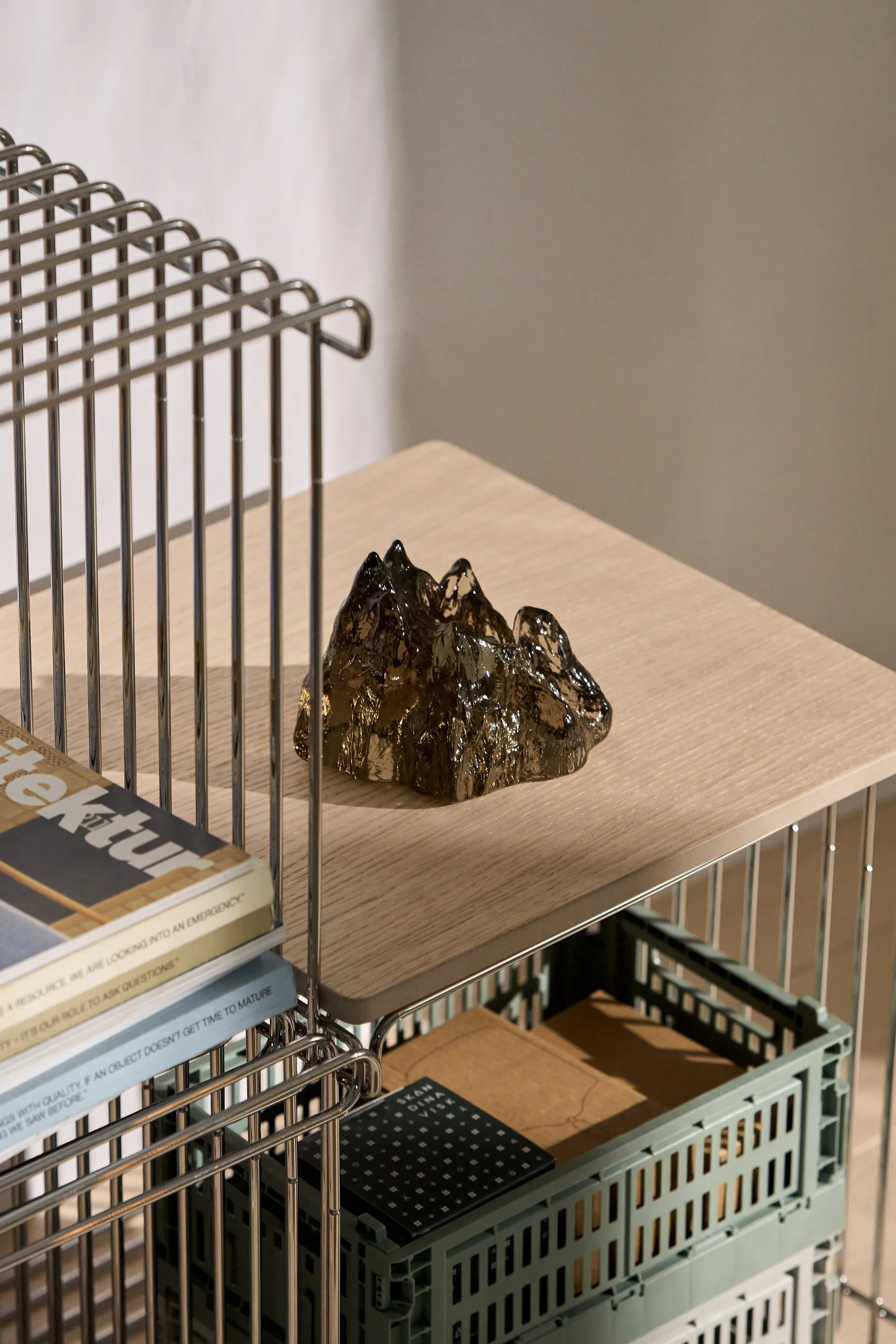 The Rock tealight holder 91 mm, Taupe Kosta Boda
