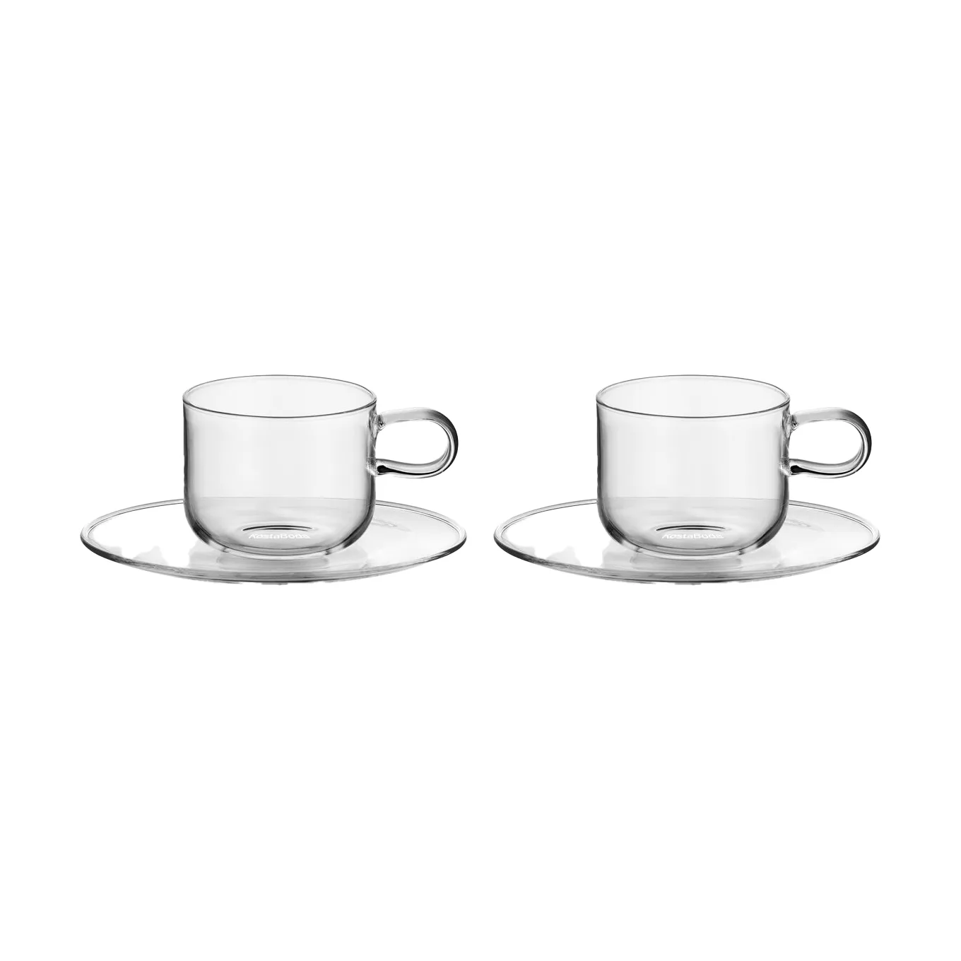 Viva cup with saucer 30 cl 2-pack, Clear Kosta Boda