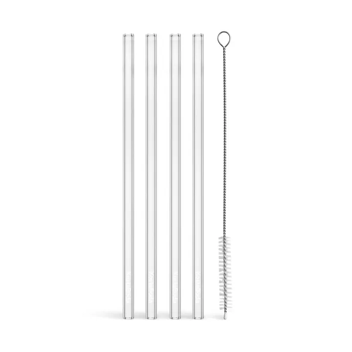 Viva straws + cleaning brush 5 pieces - Clear - Kosta Boda