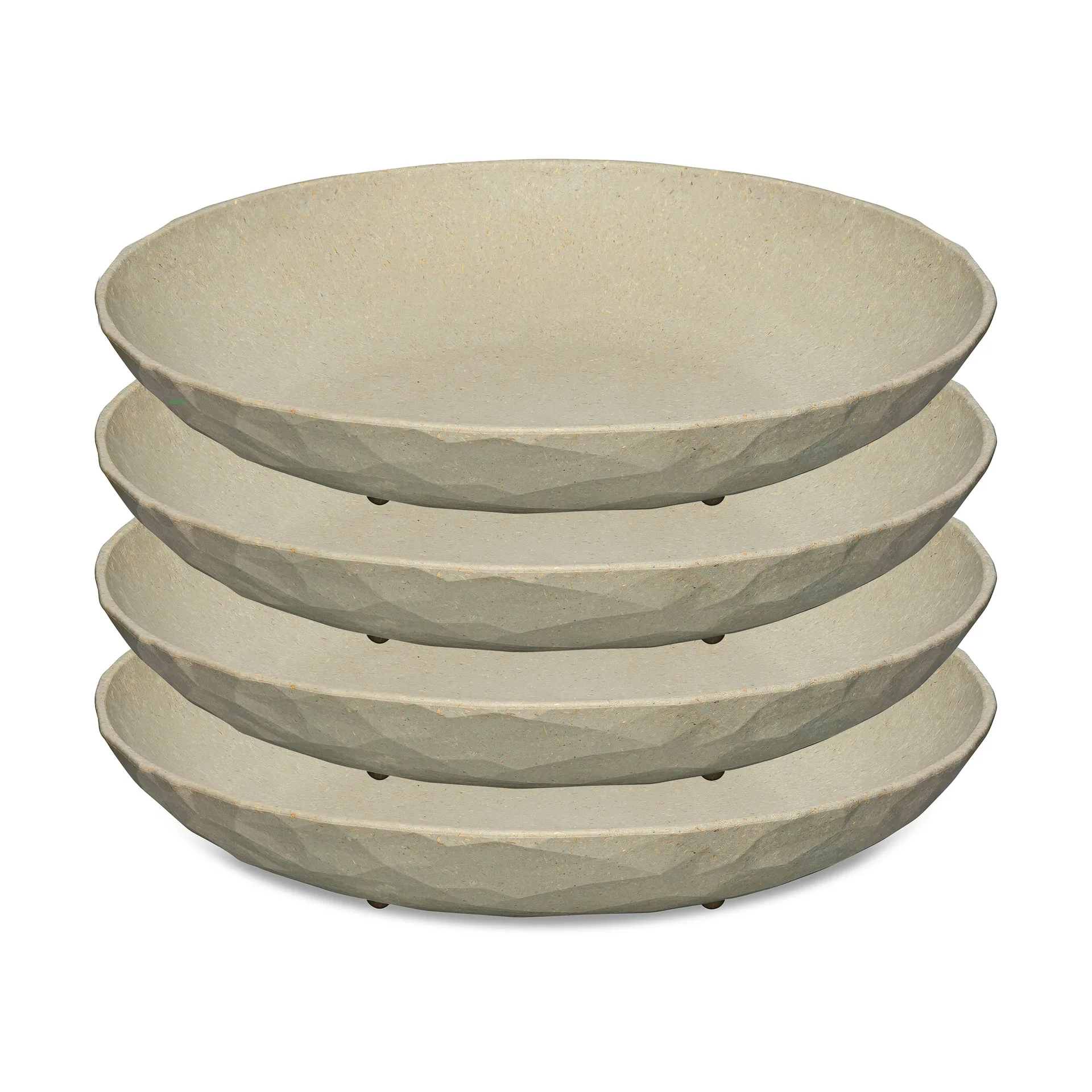 Club deep plate Ø22 cm 4-pack, Natural desert sand Koziol