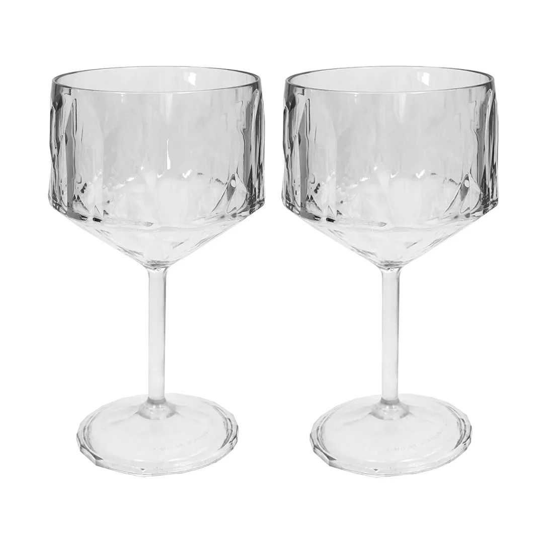 Club No. 15 drinking glass plastic 40 cl 2-pack, Crystal clear Koziol