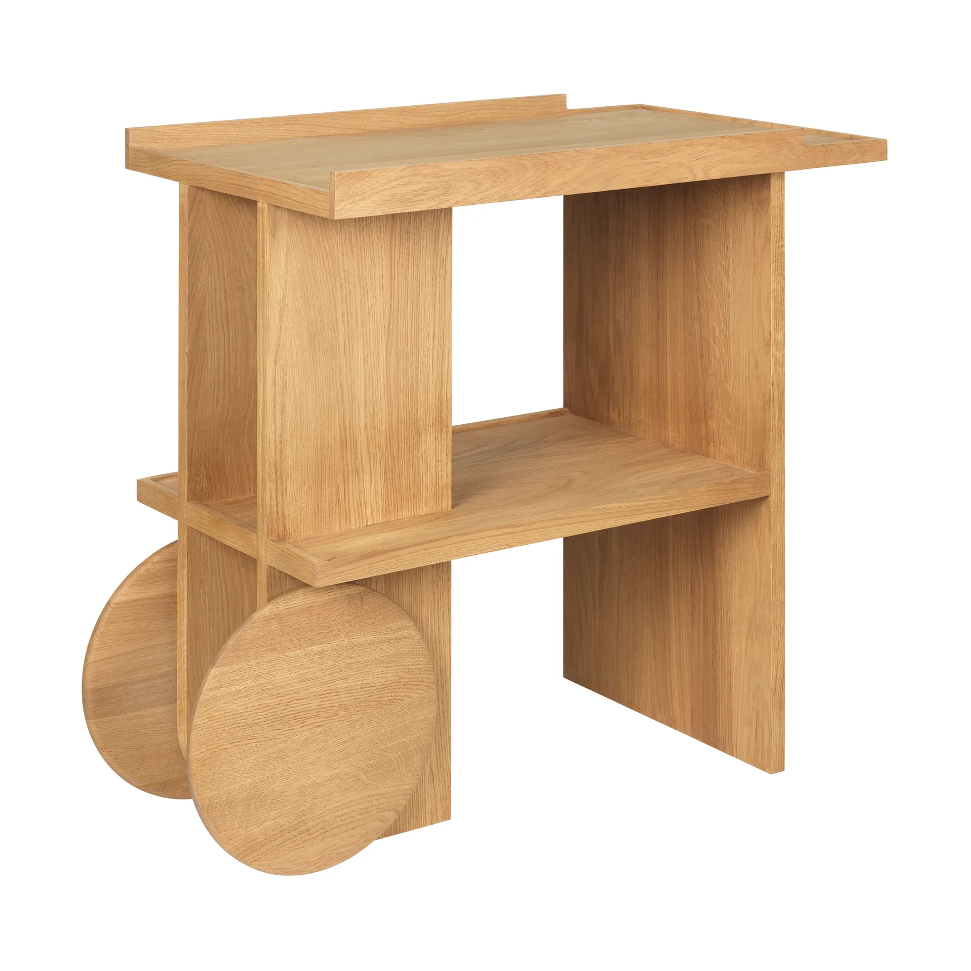 Axis side table 42x80 cm, Warm lacquered oak Kristina Dam Studio