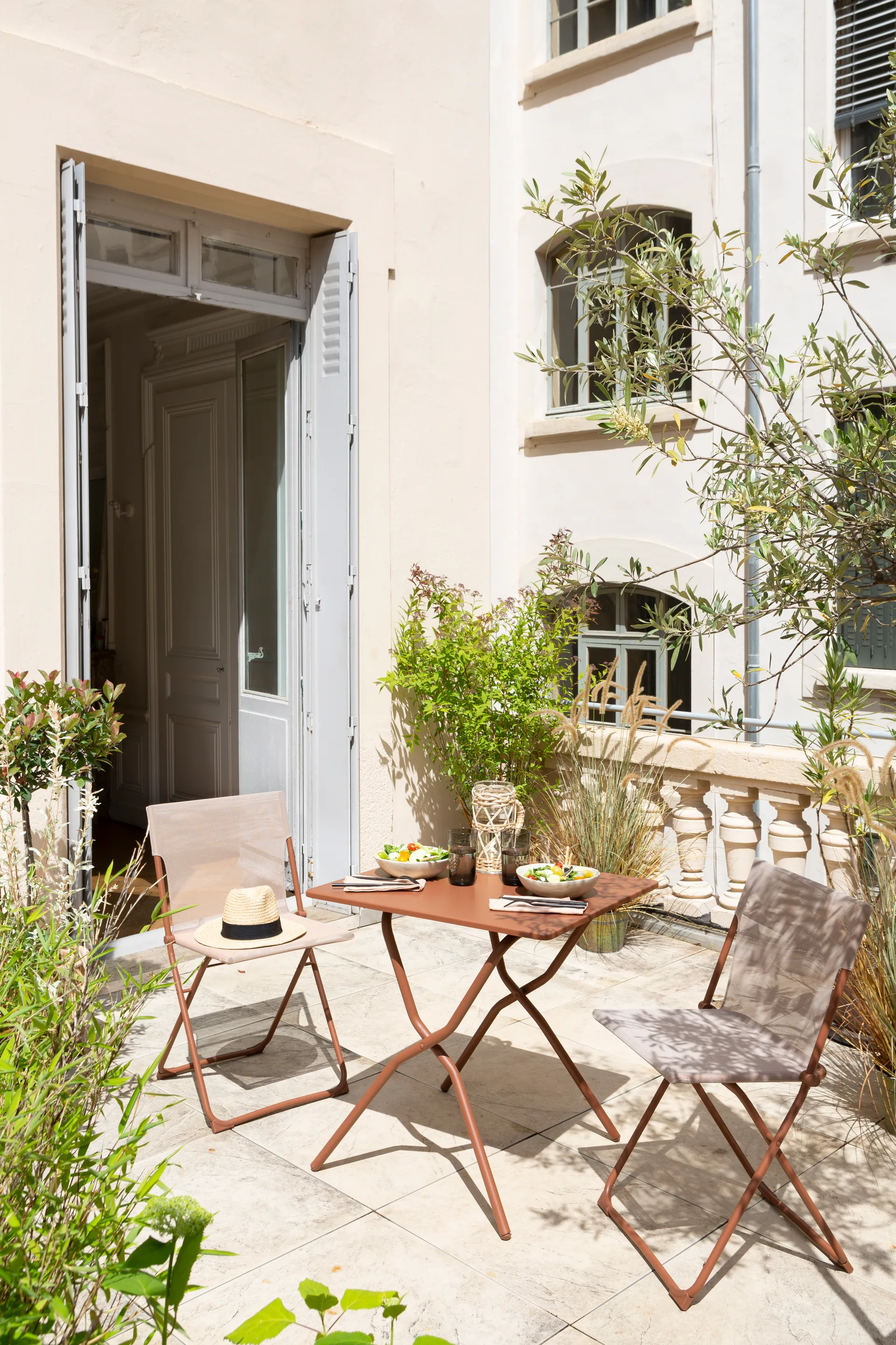 Balcony table, Canyon/Terracotta Lafuma