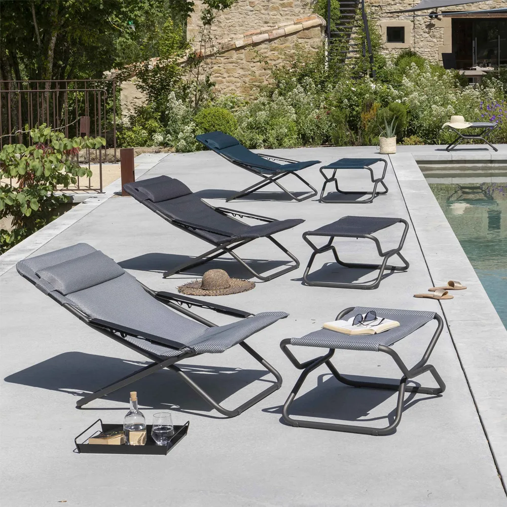 Transabed BeComfort sun lounger, Becomfort silver Lafuma