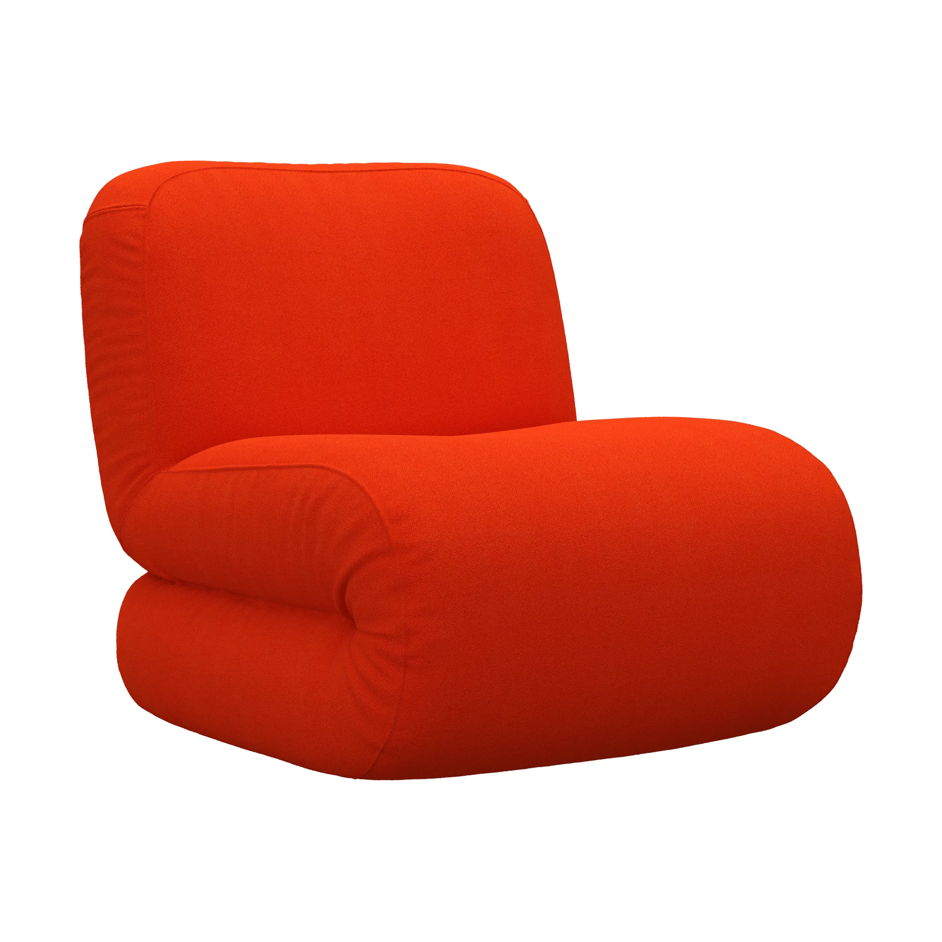 Bau armchair, Vidar 0542 red, straight Lammhults