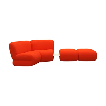 Bau armchair - Vidar 0542 red, straight - Lammhults