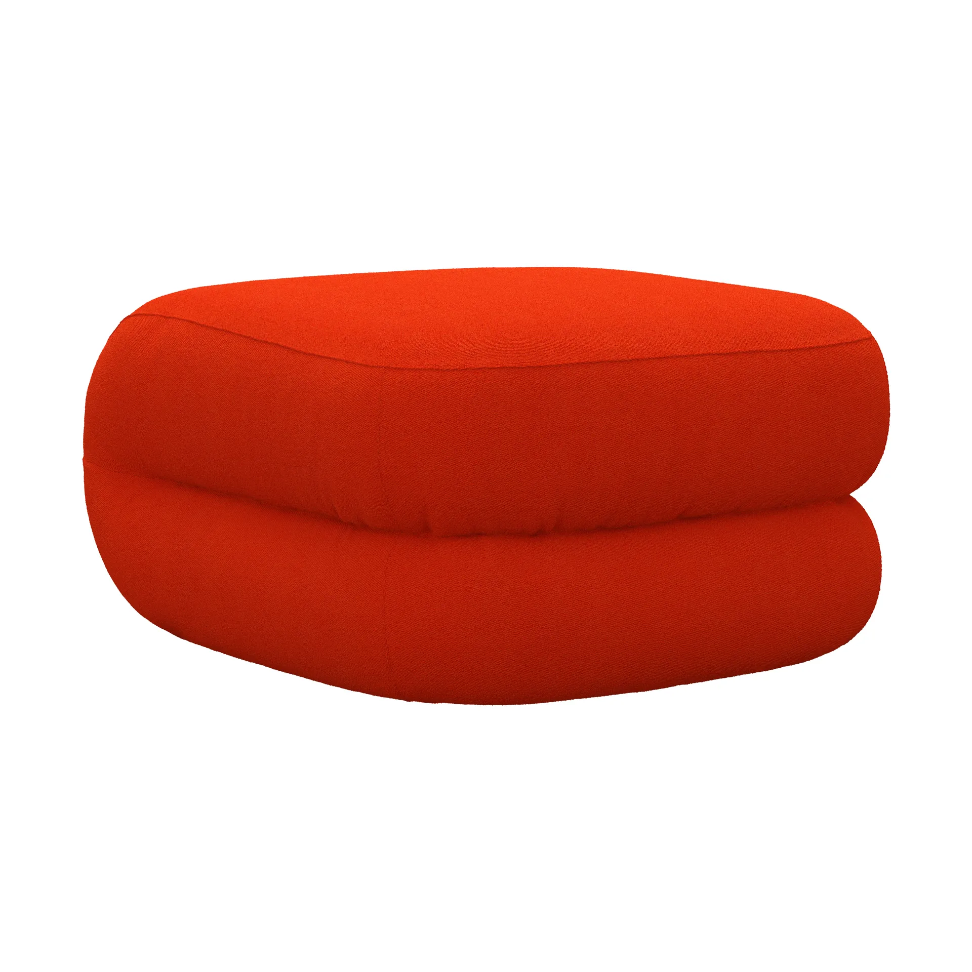 Bau footstool, Vidar 0542 red, straight Lammhults