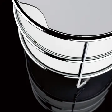 Chicago I table on castors - Frosted glass-chrome - Lammhults