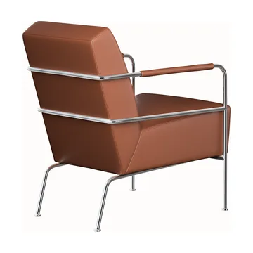 Cinema armchair - Elmo Nordic leather Cognac–chrome frame - Lammhults