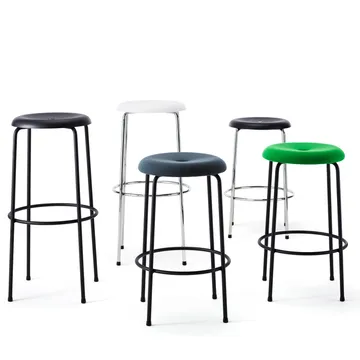 Stool barstool - Black-chrome, 63 cm - Lammhults