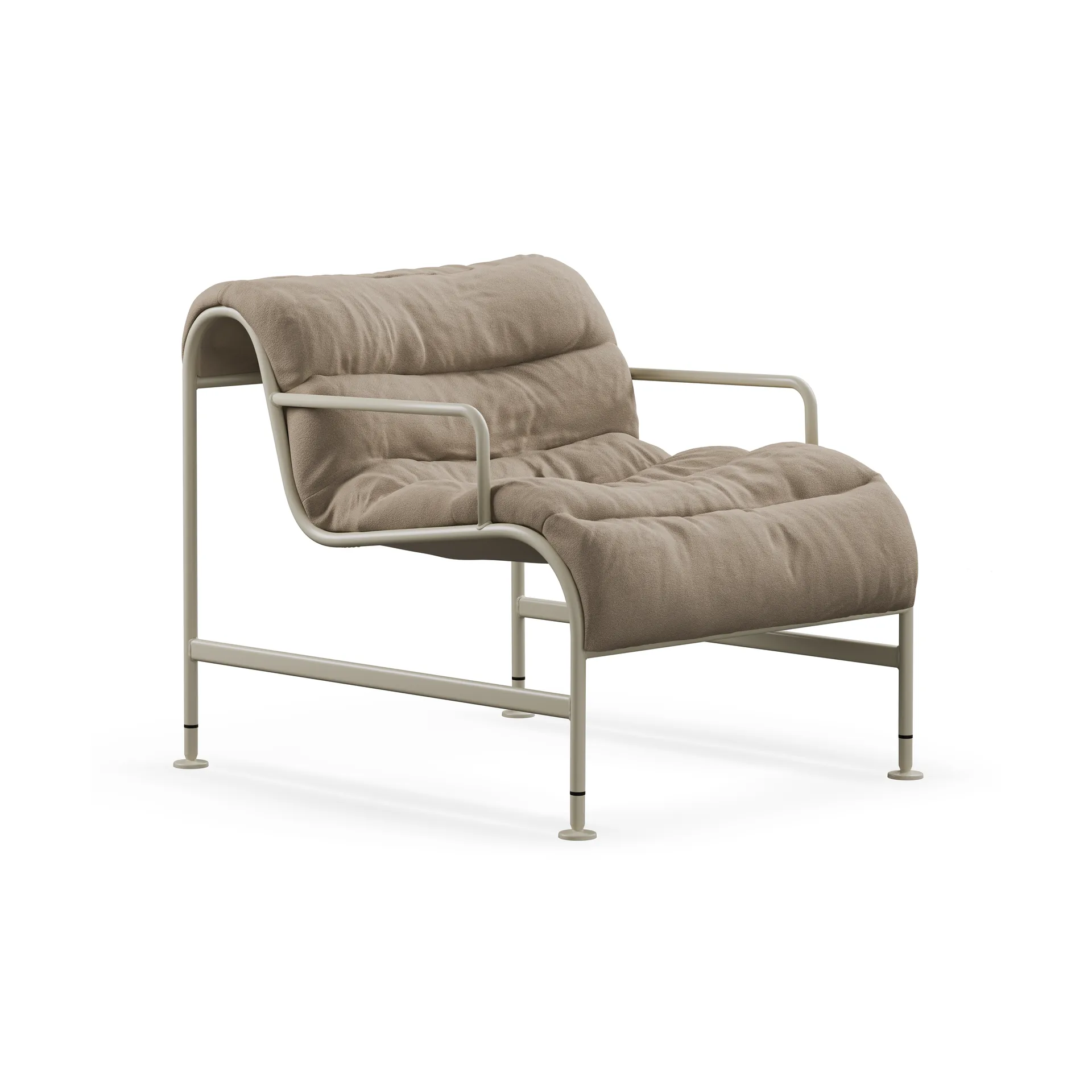 Sunny armchair with armrests, Banrum Hemp-beige frame Lammhults