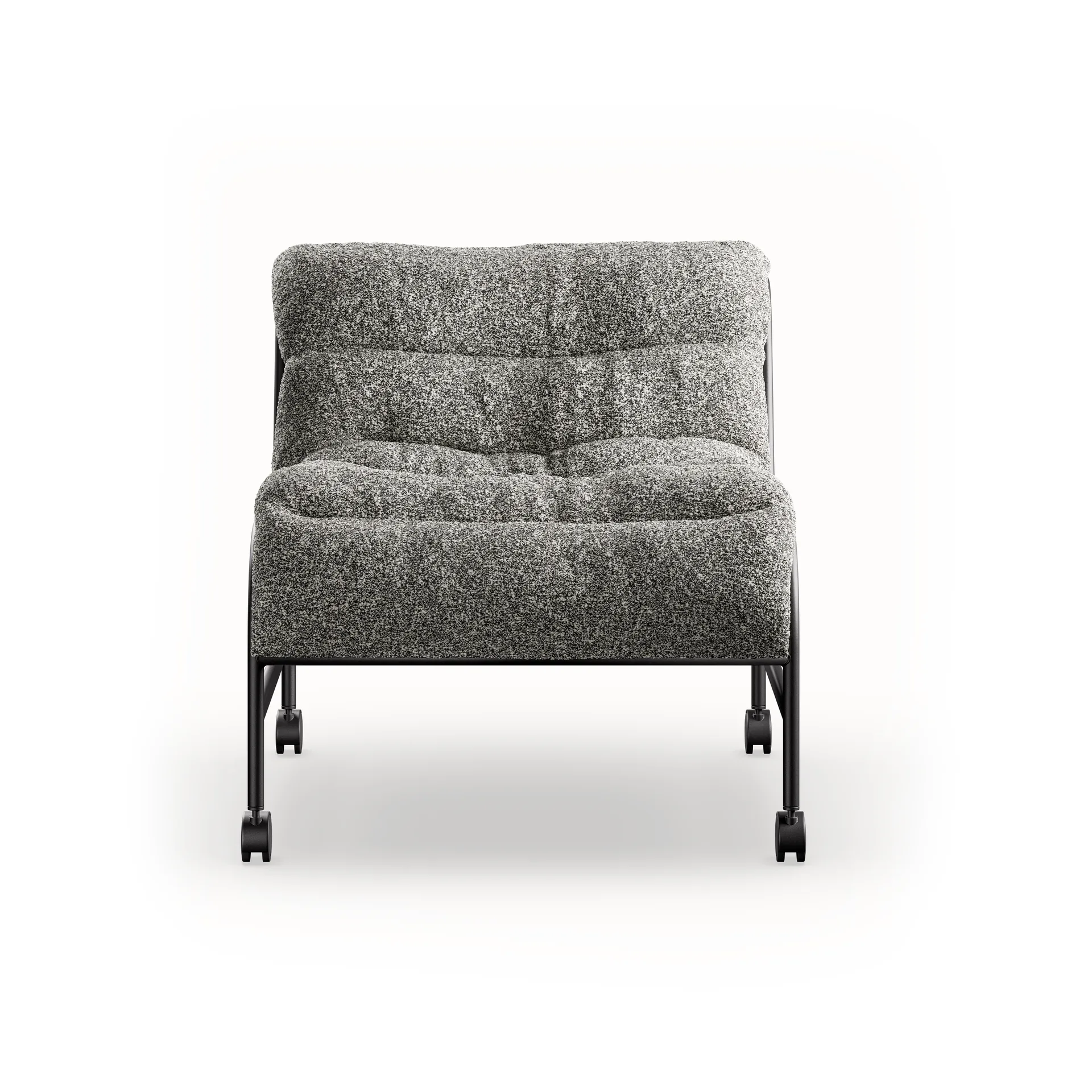 Sunny armchair, Zero Black–matte black frame w. wheels Lammhults