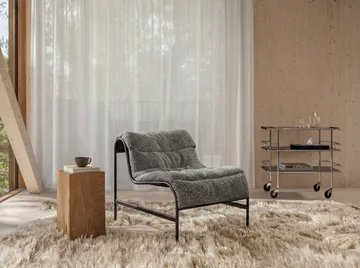 Sunny armchair - Zero Black–matte black frame w. wheels - Lammhults