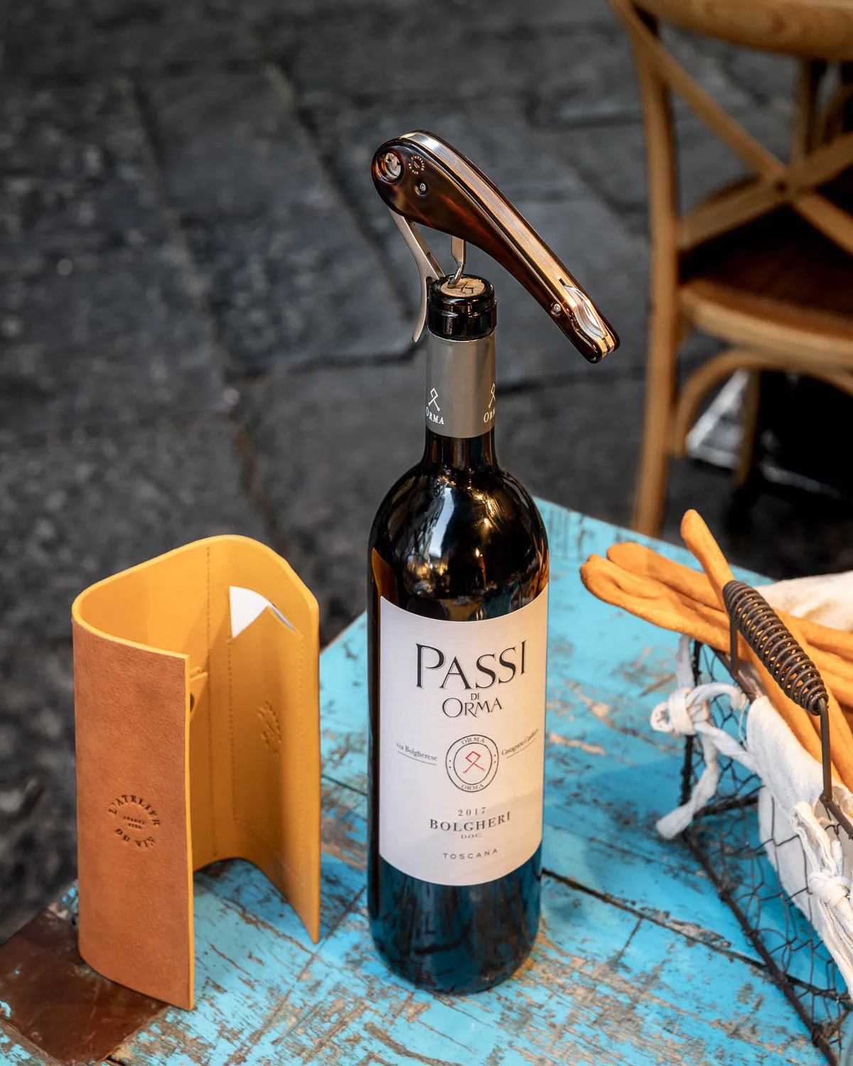 Soft machine nomad corkscrew leather case, 2 pieces L'Atelier du Vin