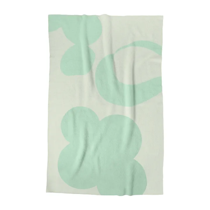 Anemone wool throw 130x200 cm - Green - Layered