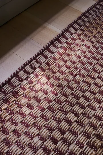 Barley jute rug - Burgundy, 140x200 cm - Layered