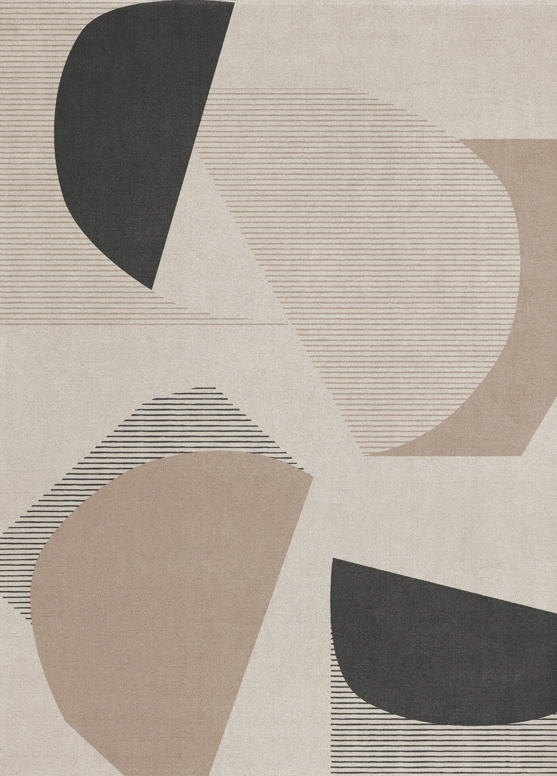 Birch wool rug, 200x300 cm Layered