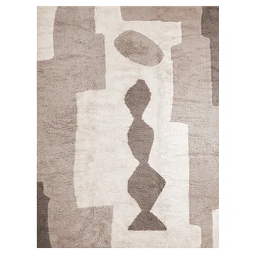 Bird in Space rug 250x350 cm - white-brown-bege - Layered