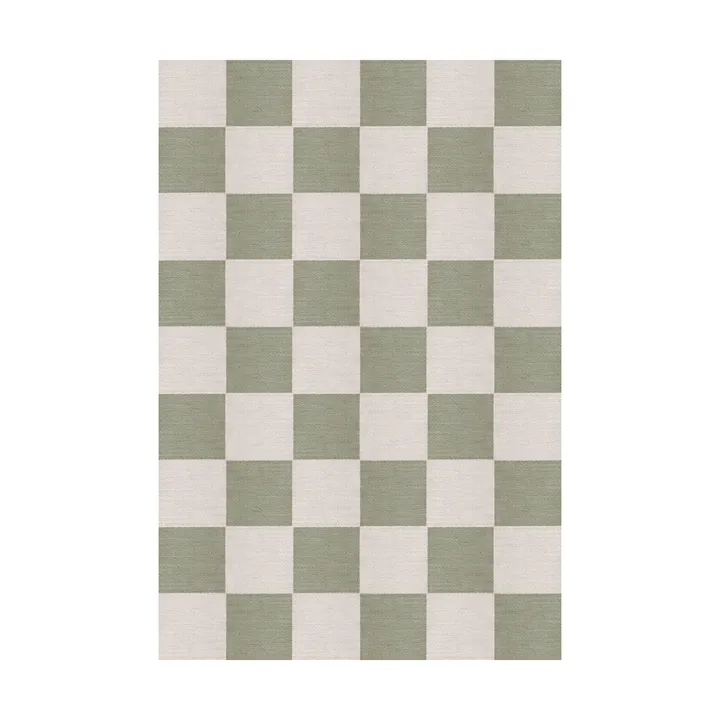 Chess wool rug - Sage, 250x350 cm - Layered