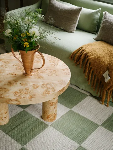 Chess wool rug - Sage, 250x350 cm - Layered