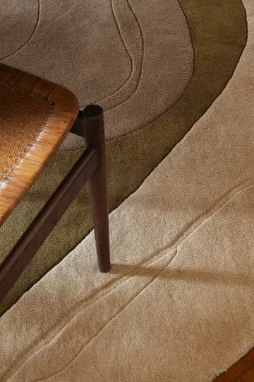 Erik Bratsberg Lozza wool rug - Olive, 270x350 cm - Layered