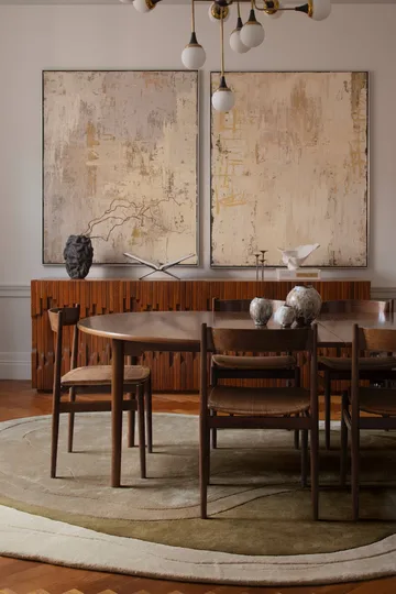 Erik Bratsberg Lozza wool rug - Olive, 270x350 cm - Layered