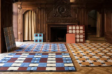 Evelina Kroon After Noon sky wool carpet - 180x270 cm - Layered