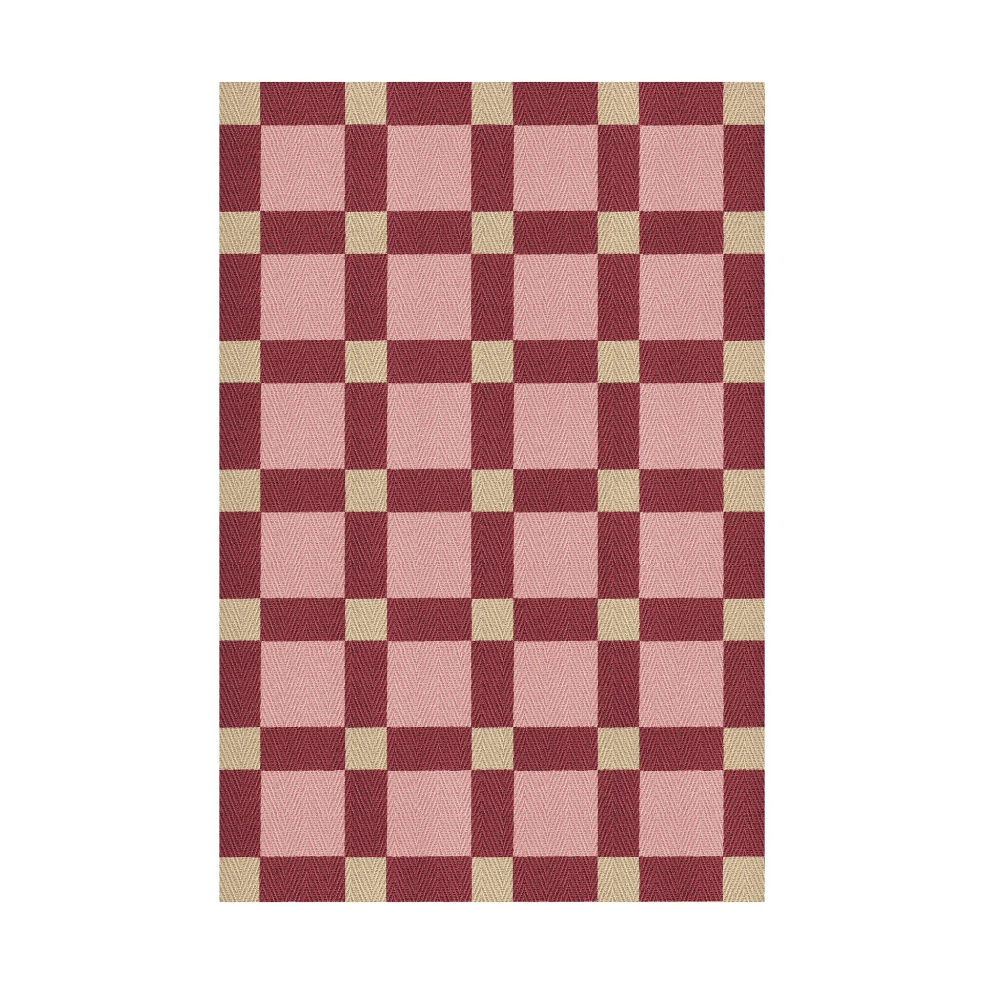 Evelina Kroon jute rug 250x350 cm, Plum punch Layered
