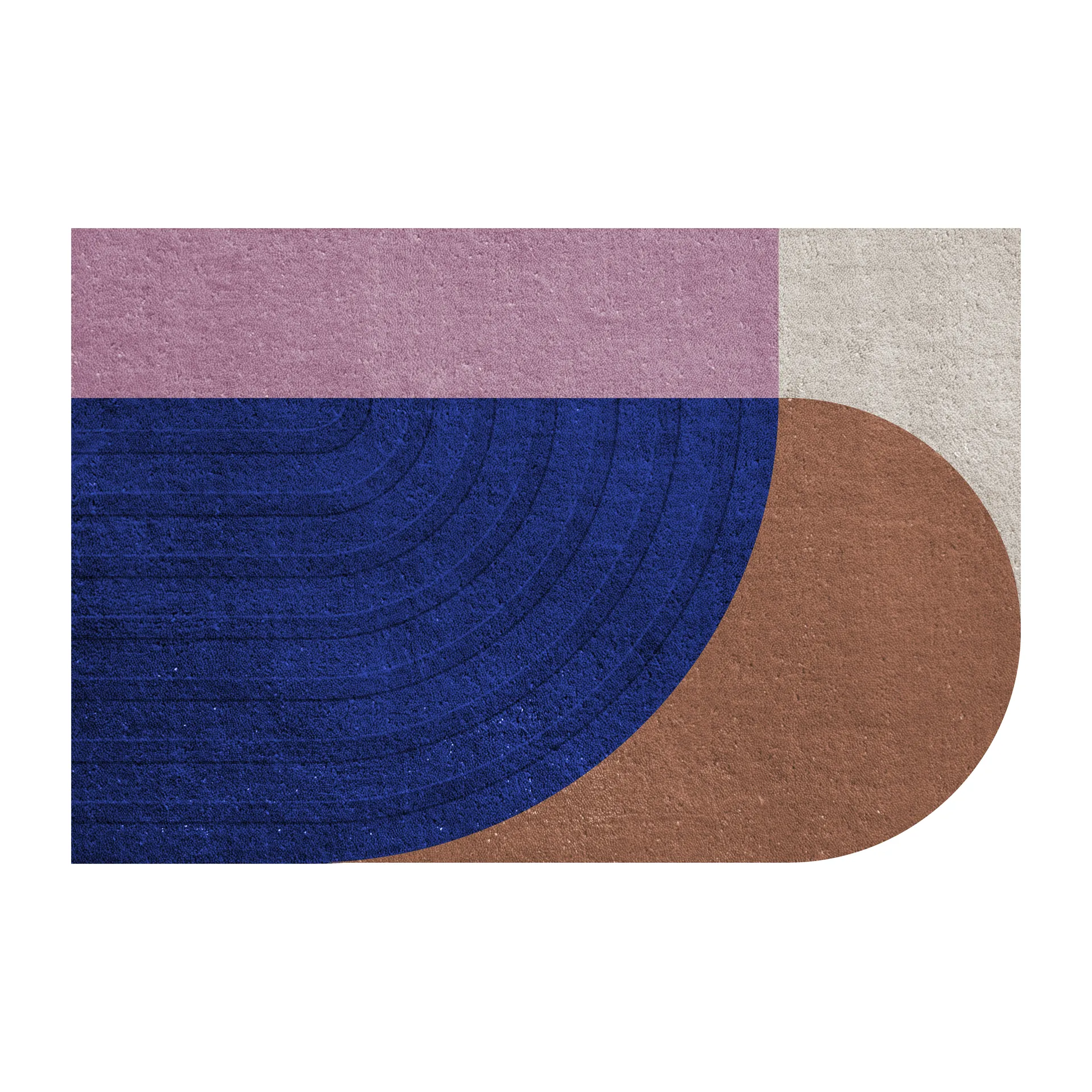 Follow The Trace doormat, Blue. 60x90 cm Layered