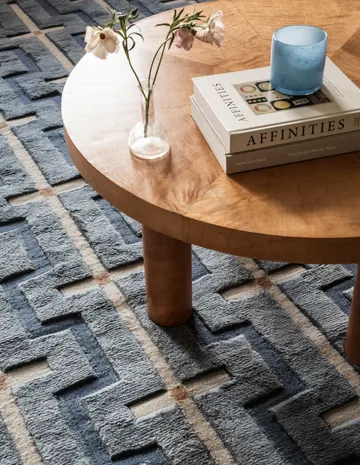 Johanna wool carpet - Blue sky. 250x350 cm - Layered