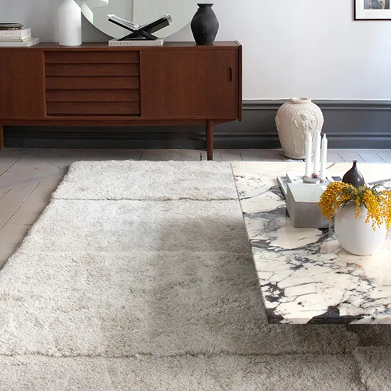 Levels rug 250x350 cm, Bone white Layered