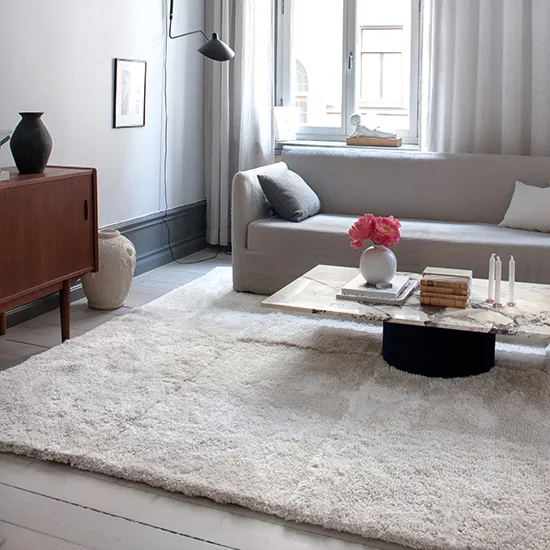Levels rug 300x400 cm, Bone white Layered