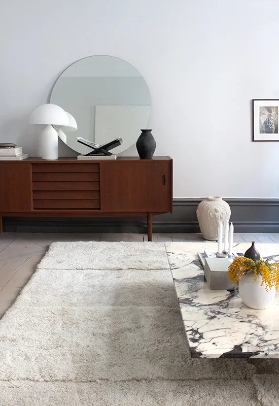 Levels rug 300x400 cm, Bone white Layered