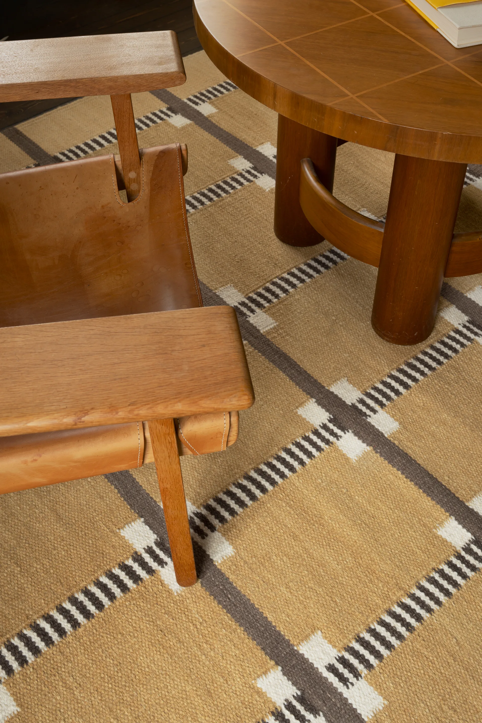 Röllakan Ruth wool rug, Harvest yellow, 180x270 cm Layered