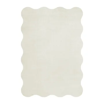 Scallop wool carpet 160x230 cm - Bone white - Layered