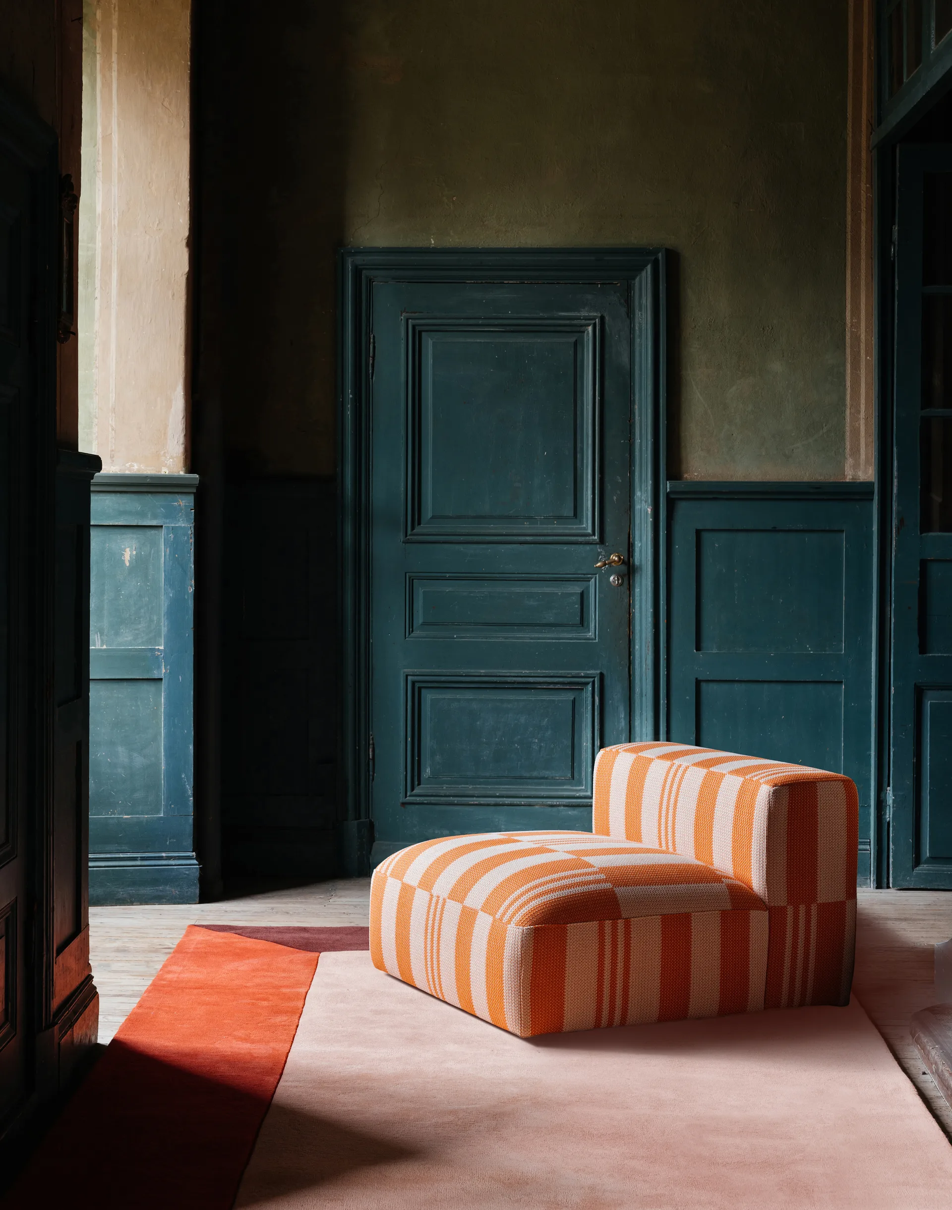 Teklan box wool rug, Corals, 200x300 cm Layered