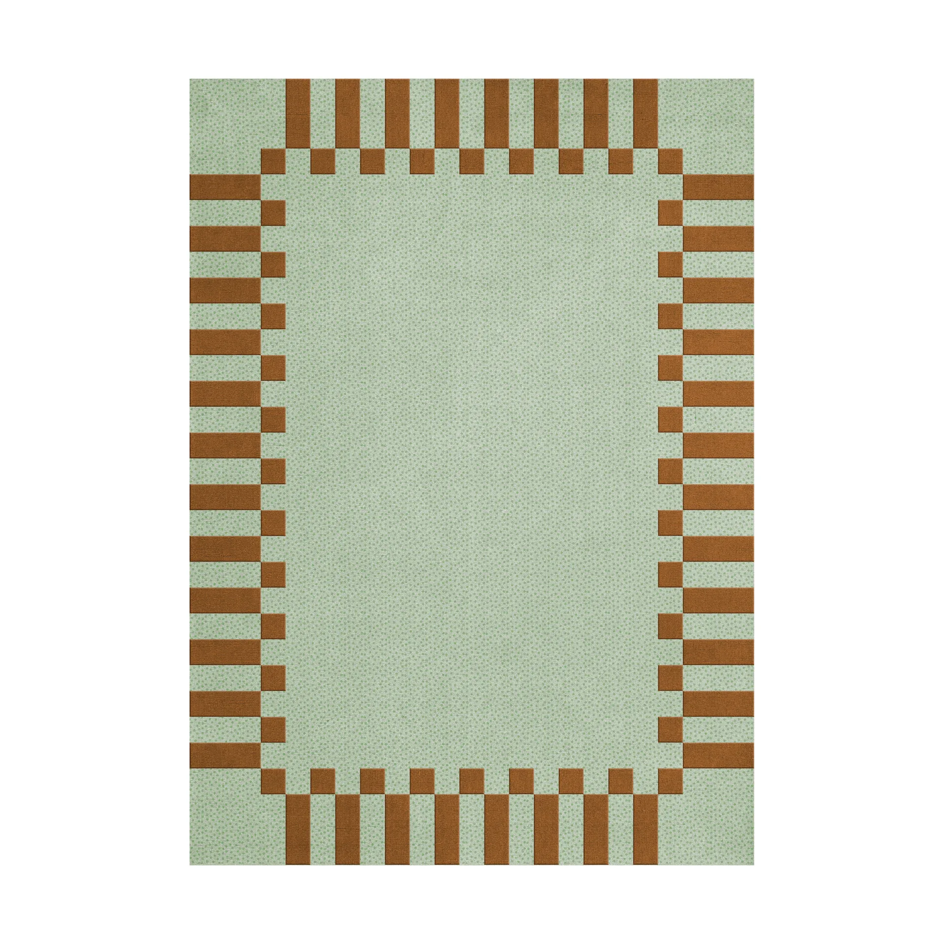 Teklan frame wool rug, Pistachio camel, 140x200 cm Layered