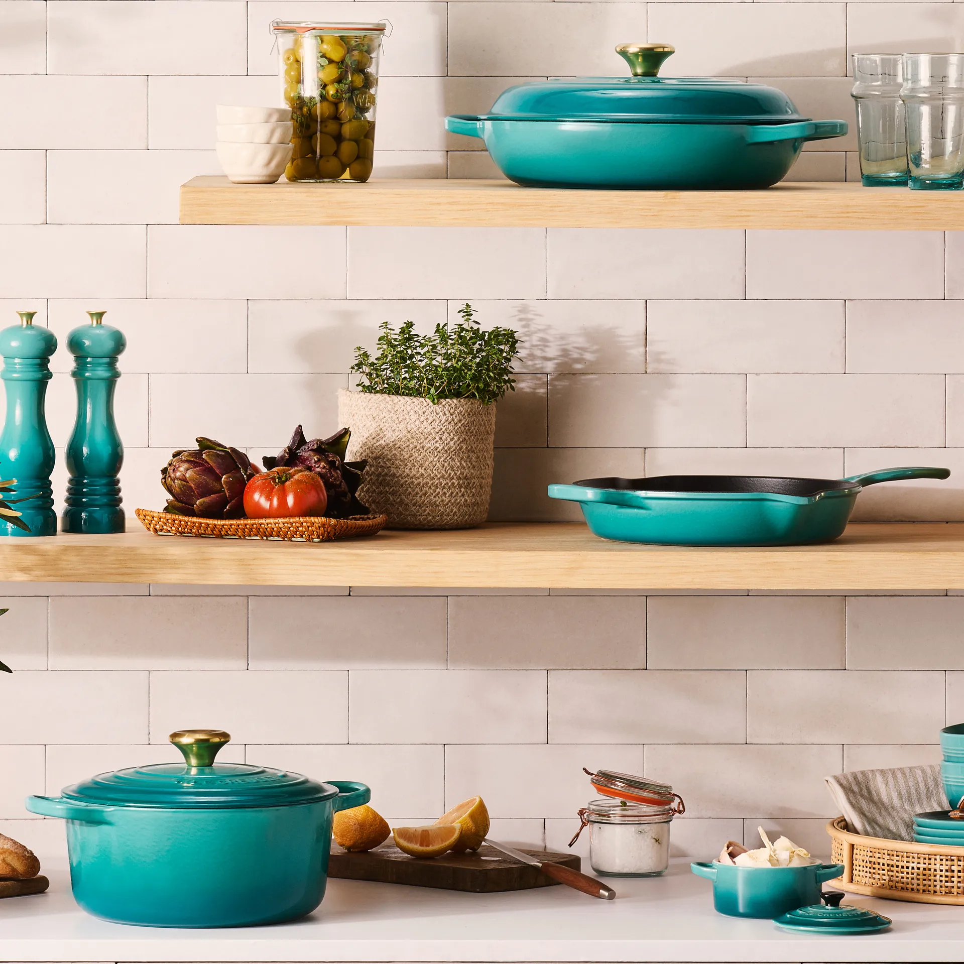 Le Creuset Signature frying pan Ø23 cm, Bleu Riviera Le Creuset